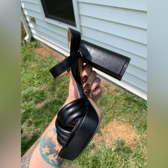 Limelight Alani - Women's Chunky Square Toe Platform High Heels ankle strap 8.5 - Picture 13 of 13